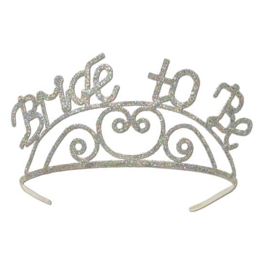 Beistle Glittered Metal Bride to Be Tiara